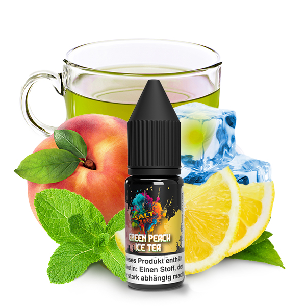 Salt Junky Nikotinsalzliquid - Green Peach Ice Tea 10ml 20mg/ml