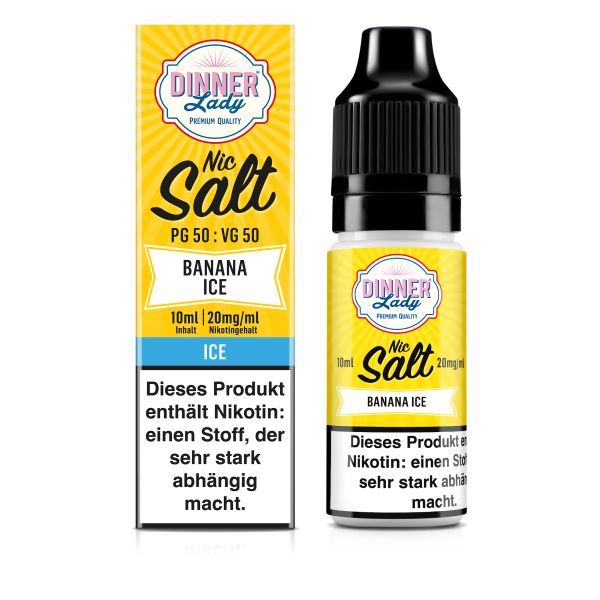 Dinner Lady Nicsalt Liquid - Banana Ice 10ml 20mg/ml