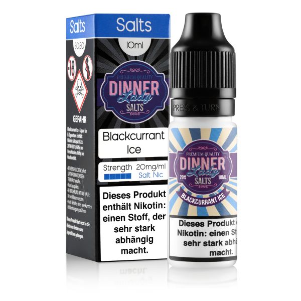 Dinner Lady Nicsalt Liquid - Blackcurrant Ice 10ml 20mg/ml