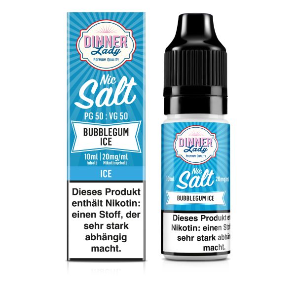 Dinner Lady Nicsalt Liquid - Bubblegum Ice 10ml 20mg/ml