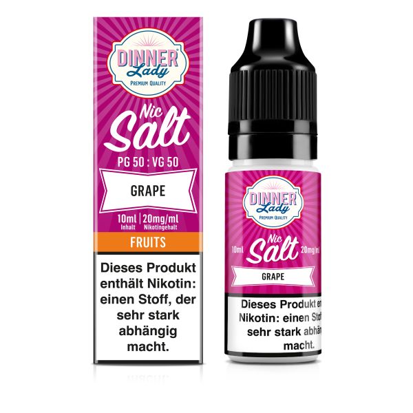 Dinner Lady Nicsalt Liquid - Grape 10ml 20mg/ml