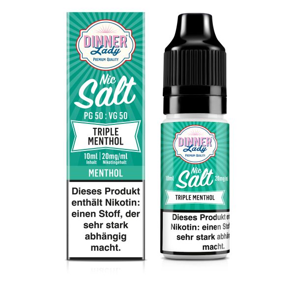 Dinner Lady Nicsalt Liquid - Triple Menthol 10ml 20mg/ml