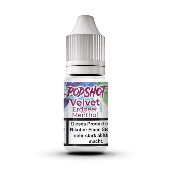 Podshot Nikotinsalzliquid - Velvet Erdbeer Menthol 10ml