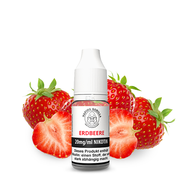 VAPING GORILLA Nikotinsalz Liquid - Erdbeere 10ml 20mg