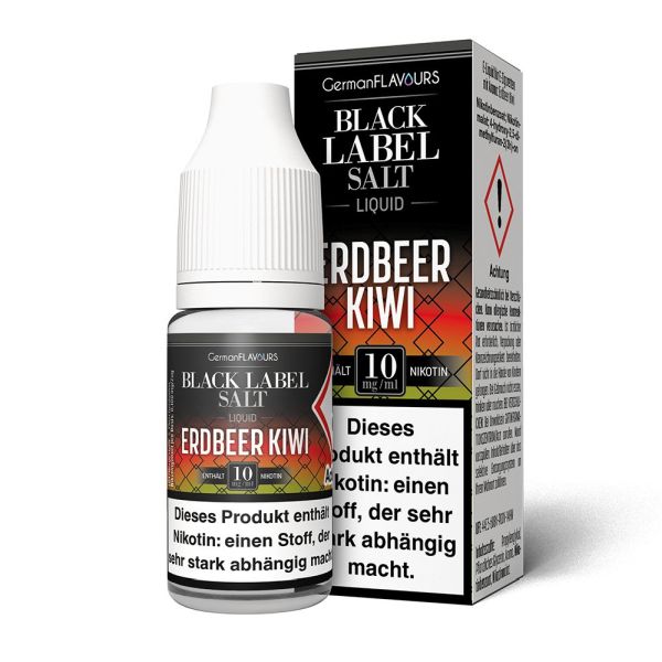 Black Label Nikotinsalzliquid - Erdbeer Kiwi 10ml 20mg/ml