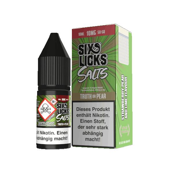 Six Licks Nikotinsalzliquid - Truth or Pear 10ml