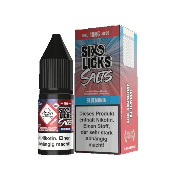 Six Licks Nikotinsalzliquid - Bluemonia 10ml