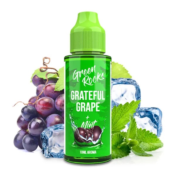 Green Rocks by Drip Hacks Aroma - Grateful Grape 10ml in 120ml Flasche