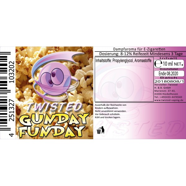 Twisted Aroma - Gunday Funday 10ml