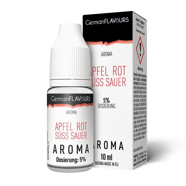 German Flavours Aroma - Apfel rot süß sauer 10ml